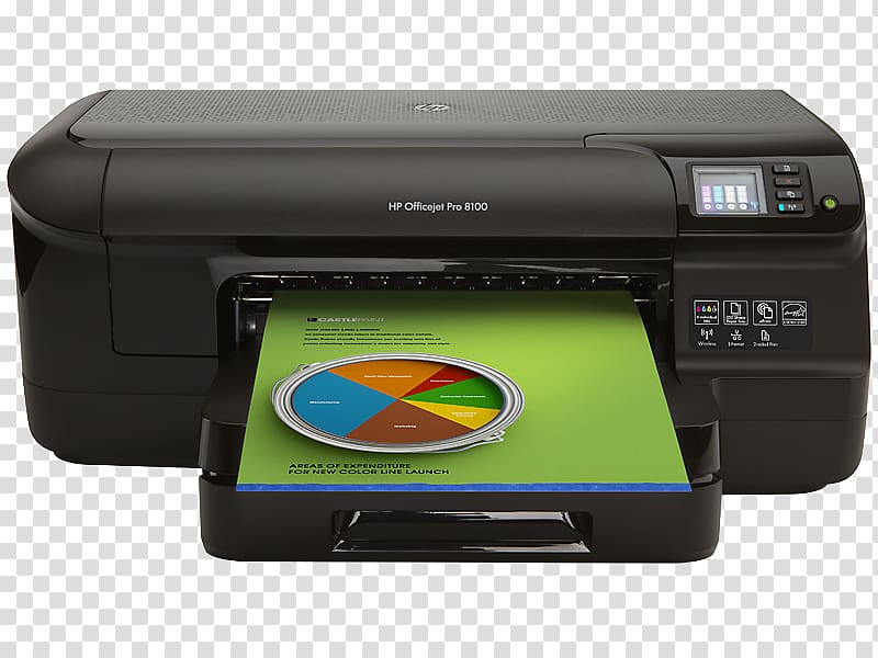 Hewlett-Packard HP Officejet Pro 8100 Printer Inkjet printing, hewlett-packard transparent background PNG clipart