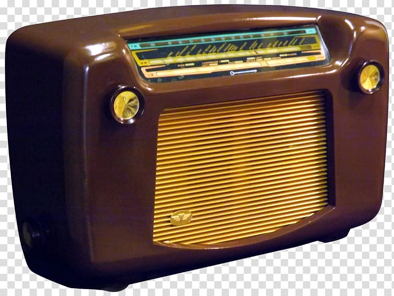 Antique radio Loudspeaker Audio signal Powered speakers, radio transparent background PNG clipart