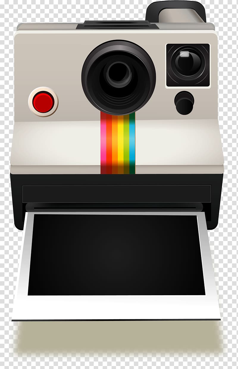 white and black Polaroid instant camera illustration, Instant camera , Polaroid cameras transparent background PNG clipart