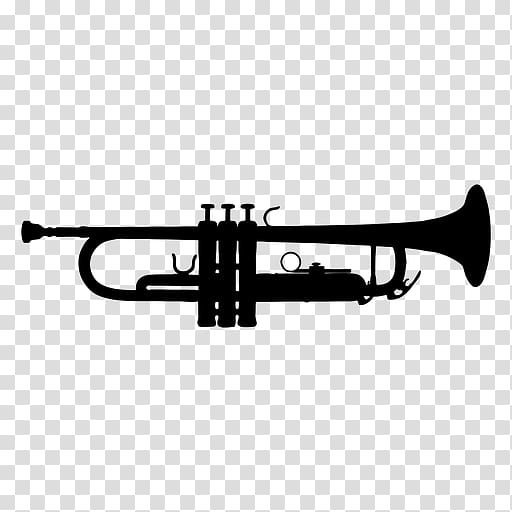 Trumpet Silhouette Music , Trumpet transparent background PNG clipart
