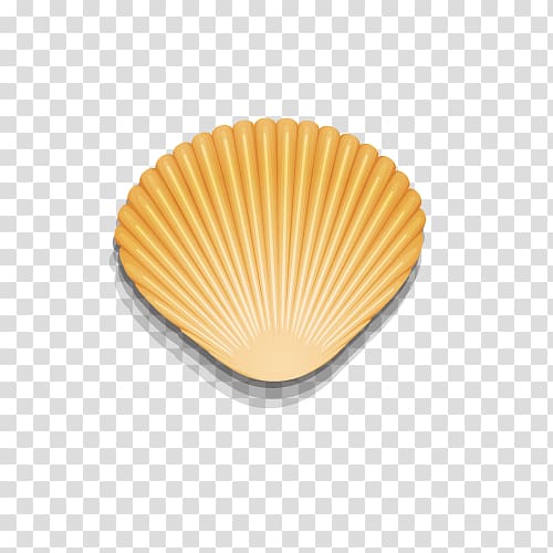 Seashell Mollusc shell Spiral, Golden shell transparent background PNG clipart