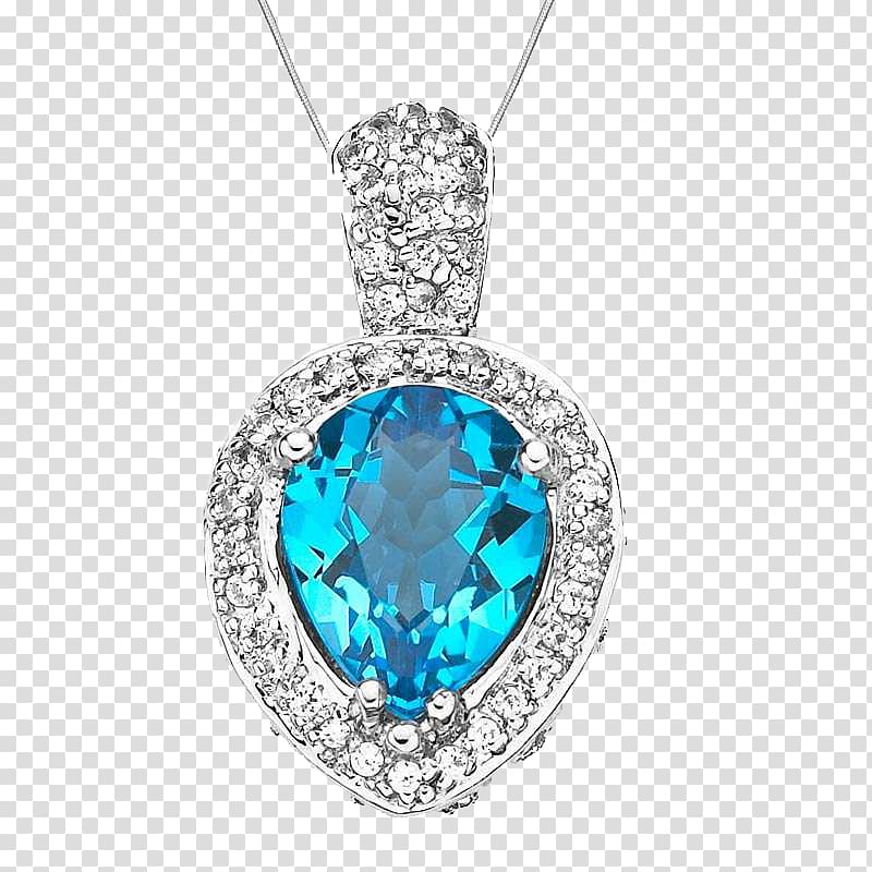 Earring Sapphire Pendant Jewellery, Star Sapphire Pendant silver edge transparent background PNG clipart