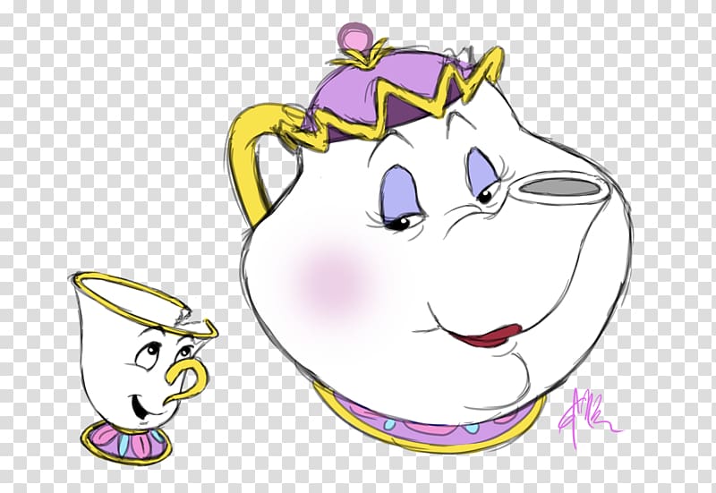 Mrs. Potts Beast Belle Character, mrs transparent background PNG clipart