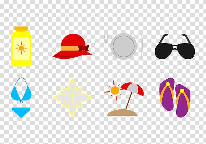 Beach Vacation Hat Icon, Holiday vacation beach sun hat transparent background PNG clipart