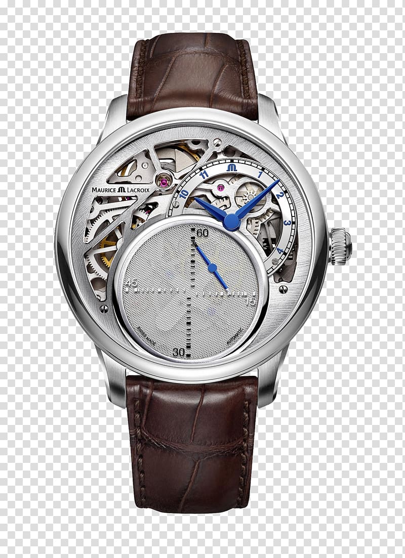 Maurice Lacroix Masterpiece Skeleton Automatic watch Watch strap, watch transparent background PNG clipart