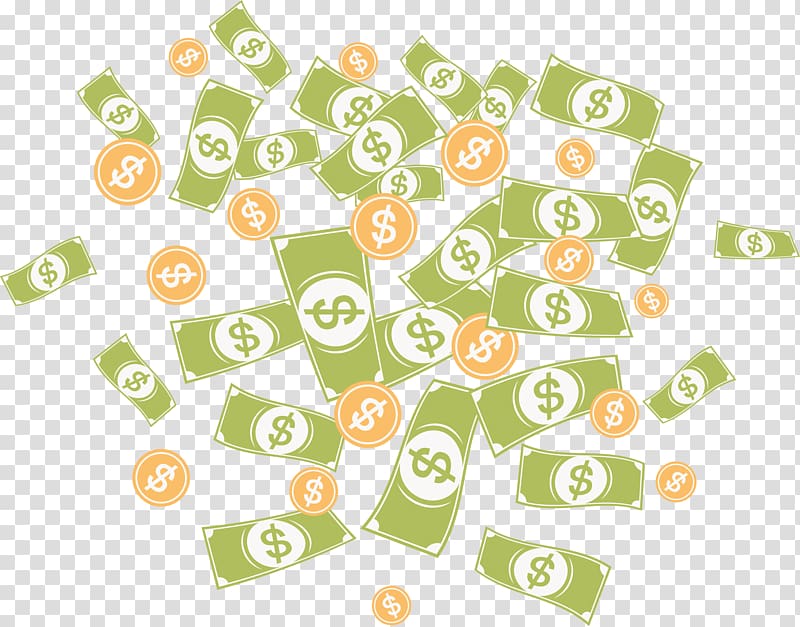 dollar lot illustration, Coin Rain Money, Money Coins Money Currency transparent background PNG clipart