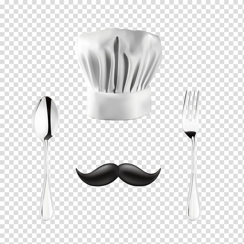 spoon and fork , Spoon Hat Cook, Chef Hat transparent background PNG clipart