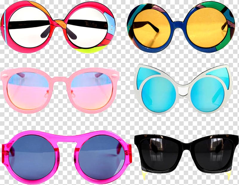 Goggles Sunglasses Designer, Creative Collage sunglasses transparent background PNG clipart