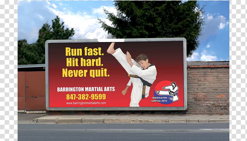 Billboard Karate Martial arts Advertising Taekwondo, billboard transparent background PNG clipart