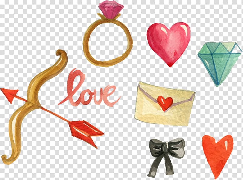 Valentine\'s Day Heart, Love Valentine\'s Day material transparent background PNG clipart