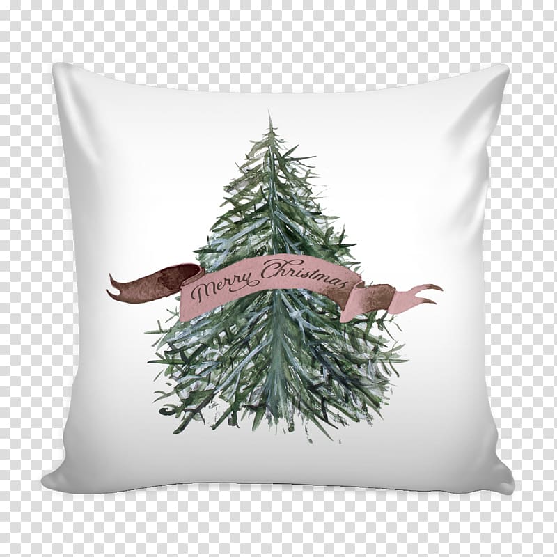 Throw Pillows Mug Bed Couch, watercolor christmas tree yellow christmas transparent background PNG clipart