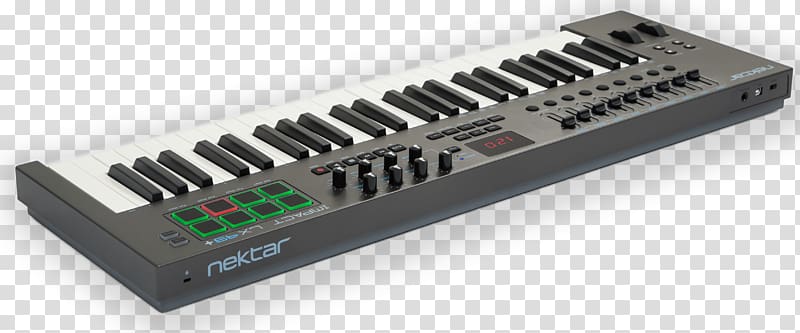 Computer keyboard MIDI Controllers Nektar Impact LX49 Musical Instruments Nektar Impact LX25, musical instruments transparent background PNG clipart