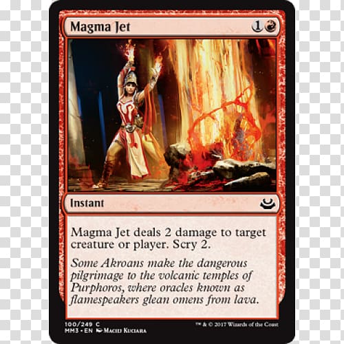 Magic: The Gathering Magma Jet Wizards of the Coast Theros Playing card, Jato transparent background PNG clipart