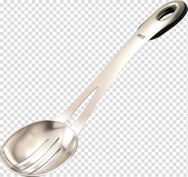 Slotted Spoons Stainless steel Kitchen utensil, wooden spoon transparent background PNG clipart