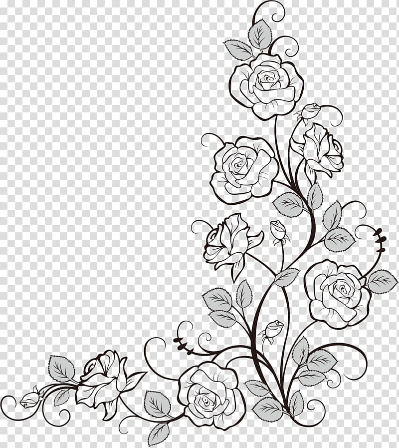 Doodle Coloring book Flower Drawing , flower transparent background PNG clipart