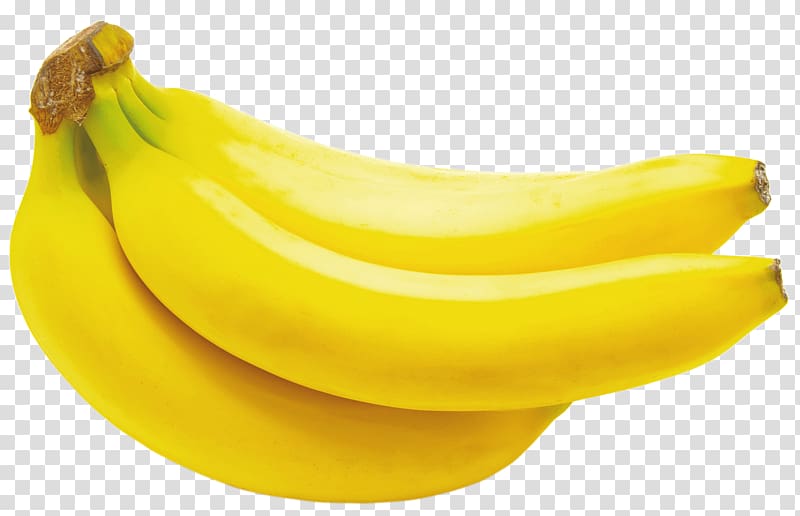 ripe banana, Three Bananas transparent background PNG clipart