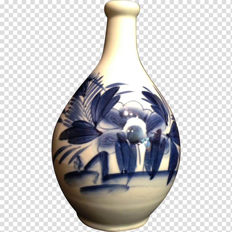 Sake set Imari ware Blue and white pottery, bottle transparent background PNG clipart