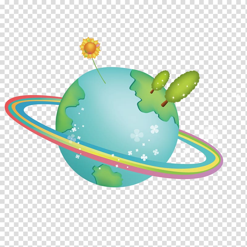 Earth Cartoon, Green Earth transparent background PNG clipart