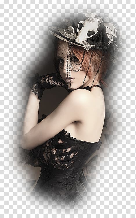 Gothic fashion Beauty Lolita fashion Steampunk, model transparent background PNG clipart