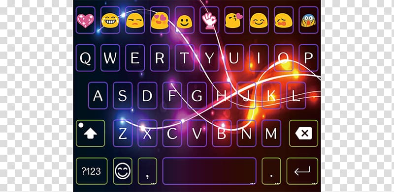 Computer keyboard Color Galaxy Android Emoji, android transparent background PNG clipart