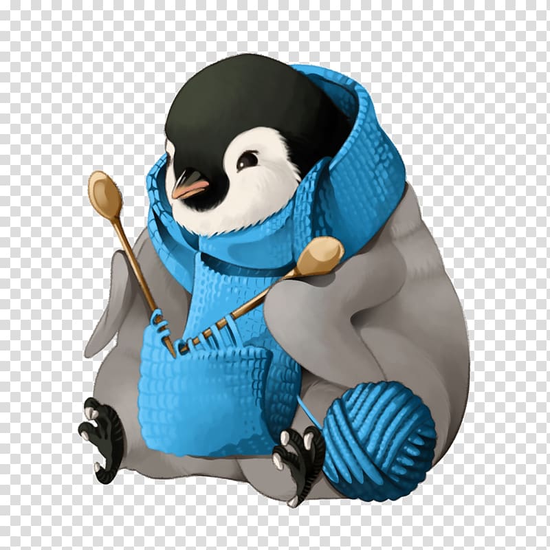 Knitting Cartoon Whats This?, Cartoon penguin knitting transparent background PNG clipart