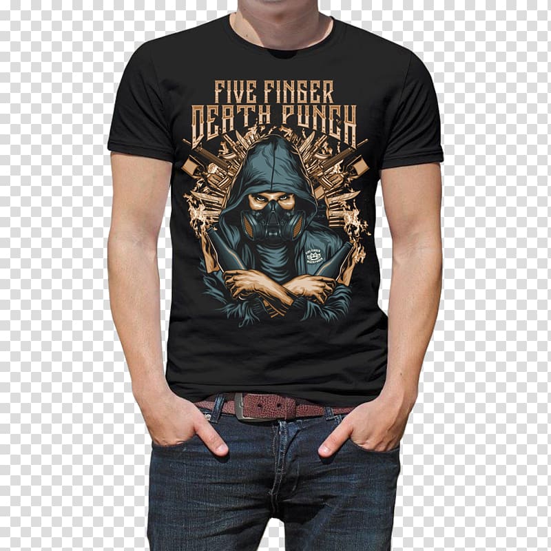 Printed T-shirt Hoodie Five Finger Death Punch, T-shirt transparent background PNG clipart