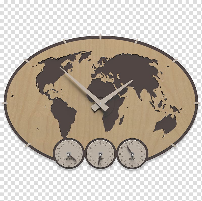 World map Map projection, wooden tag transparent background PNG clipart