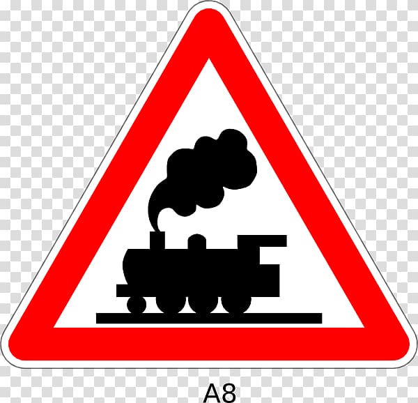 Rail transport Train Level crossing , Railroad Crossing Sign transparent background PNG clipart
