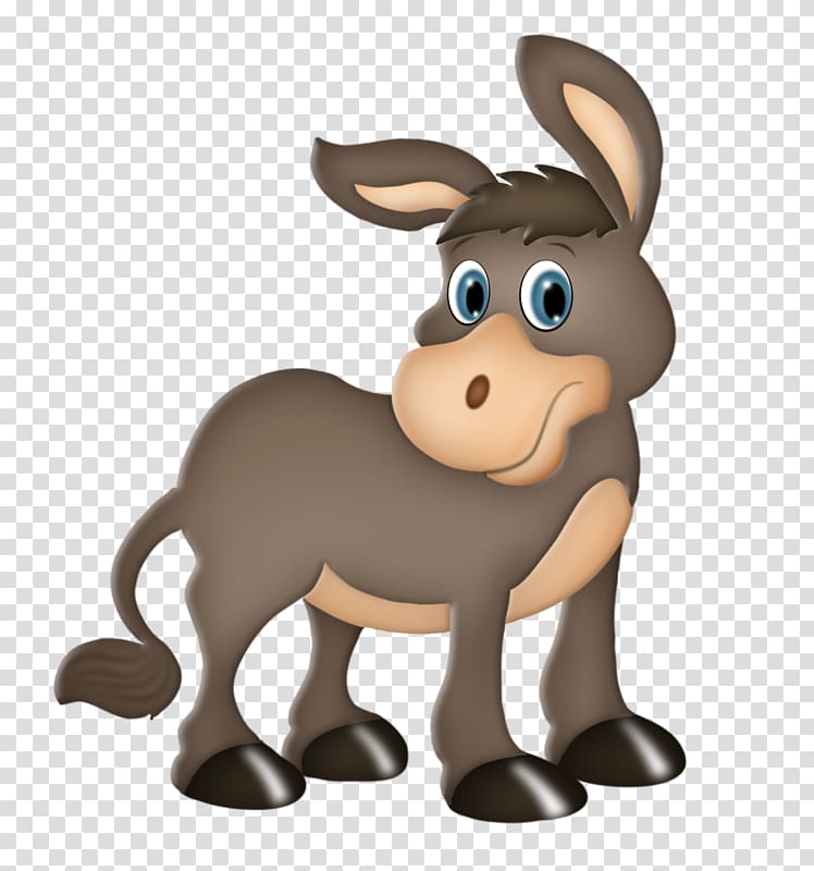 donkey illustration, Donkey Cartoon, A donkey transparent background PNG clipart