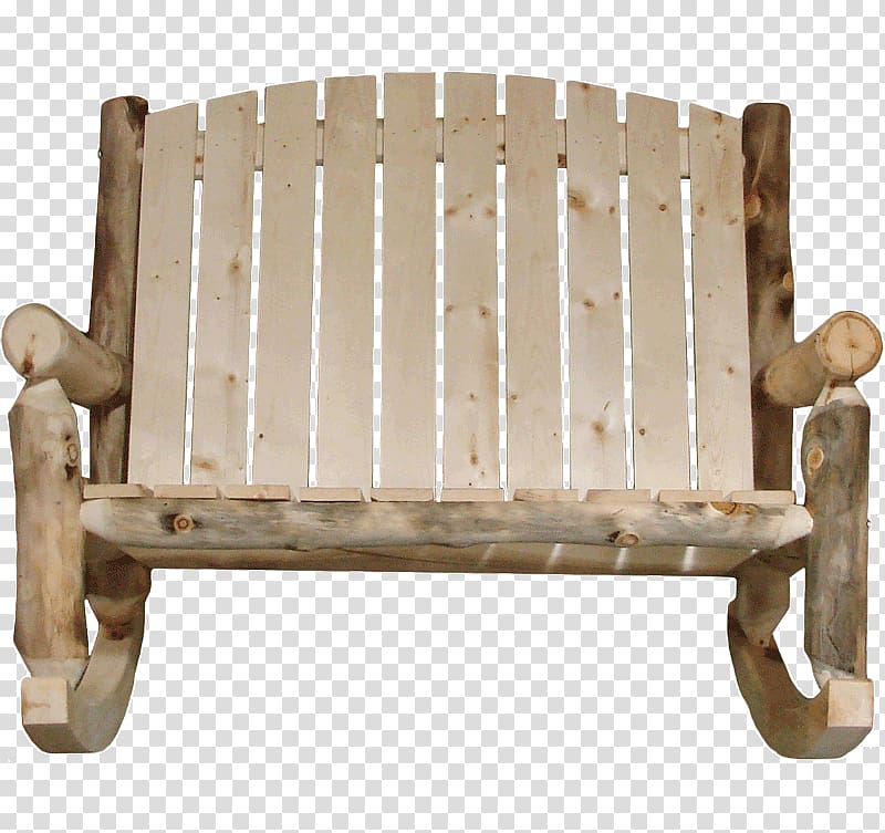 brown and beige wooden rocking bench , Log furniture Garden furniture Rustic furniture Chair, chair transparent background PNG clipart