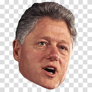 man's face , Sideview Bill Clinton transparent background PNG clipart