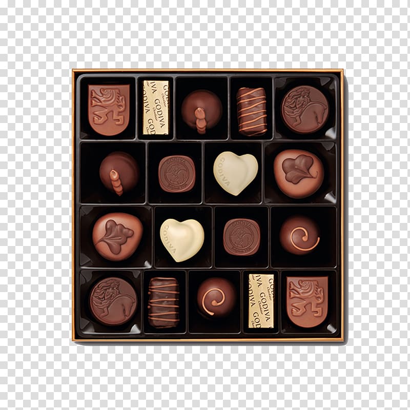 City of Brussels Godiva Chocolatier Bonbon Belgian chocolate, 20 squares of chocolate transparent background PNG clipart