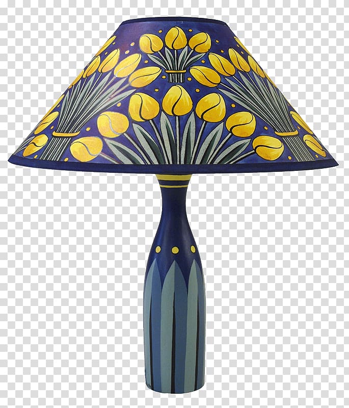 Cobalt blue Lamp Shades, hand painted paper transparent background PNG clipart