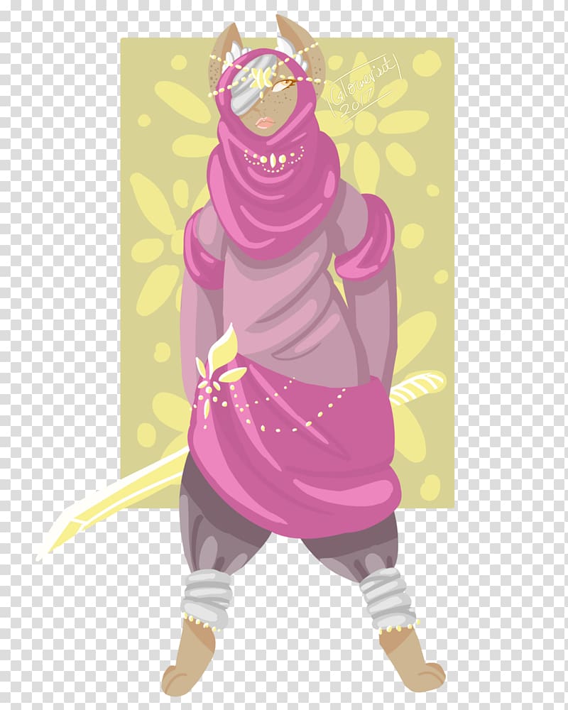 Costume design Character Pink M, glowers transparent background PNG clipart