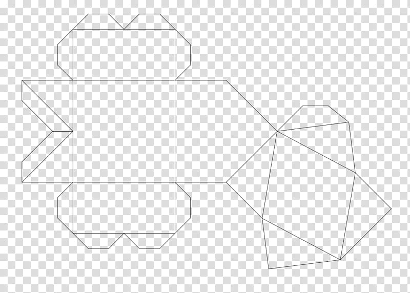 Paper K-dron Solid geometry Net Polyhedron, triangle transparent background PNG clipart