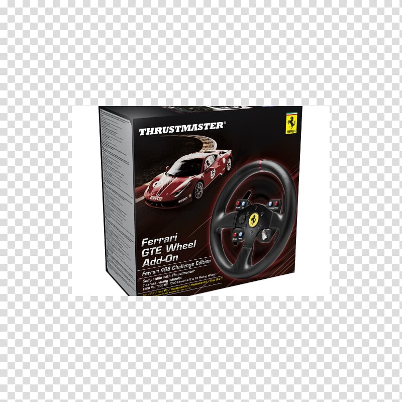 Thrustmaster GTE Ferrari 458 Challenge Edition Car Racing wheel, ferrari transparent background PNG clipart