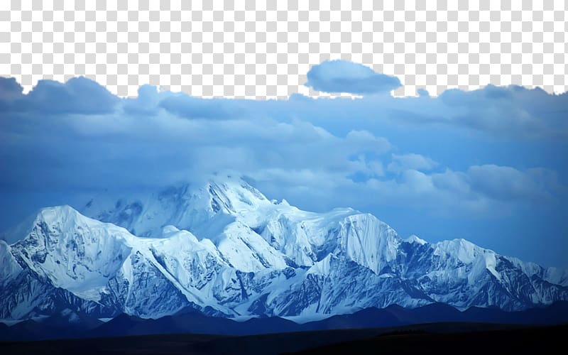 Mount Gongga Xueshan Hengduan Mountains Yushan Tibetan Plateau, Four Chuan Gongga snow-capped mountains three transparent background PNG clipart