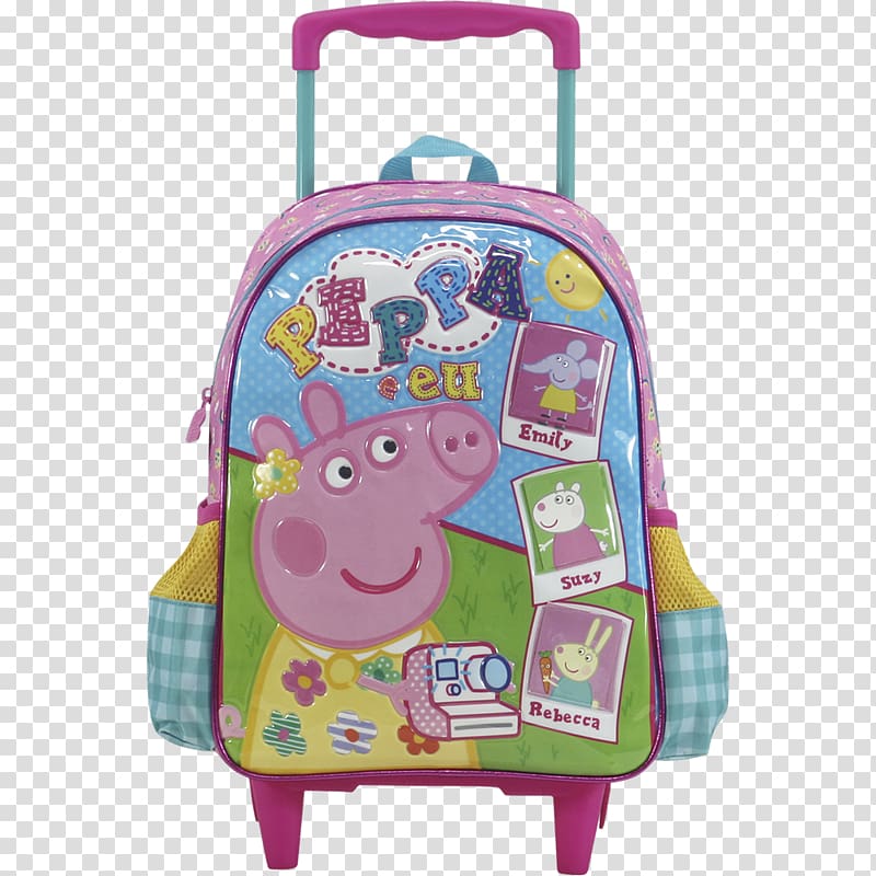 George Pig Backpack Suitcase Handbag Xeryus, backpack transparent background PNG clipart