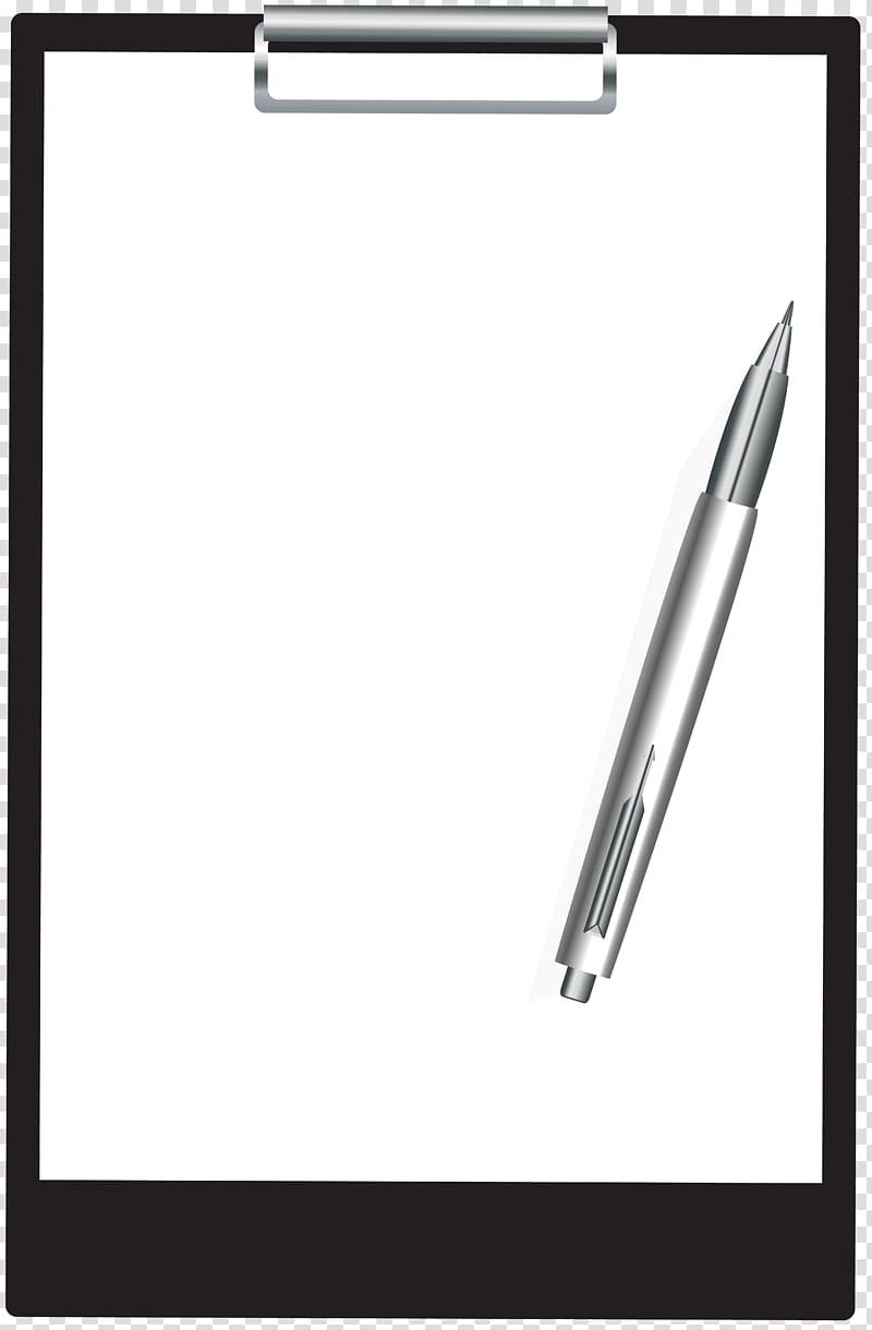 gray pen on clipboard, Black and white Technology Area Angle, Clipboard With Pen transparent background PNG clipart