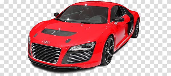 red Audi coupe, Red Audi R8 transparent background PNG clipart