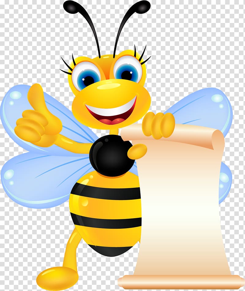 Bee Insect , Cute cartoon bee transparent background PNG clipart