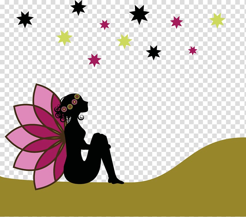 Fairy tale Elf Fantasy, Purple Lotus Fairy Romance transparent background PNG clipart