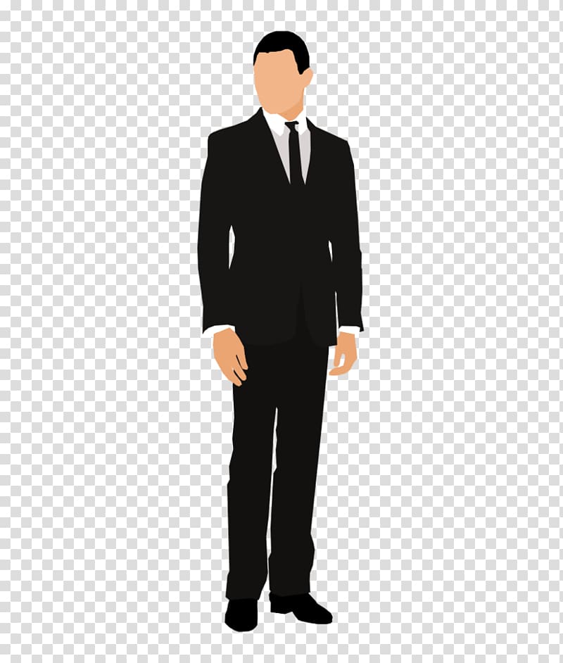 man in suit standing clip art