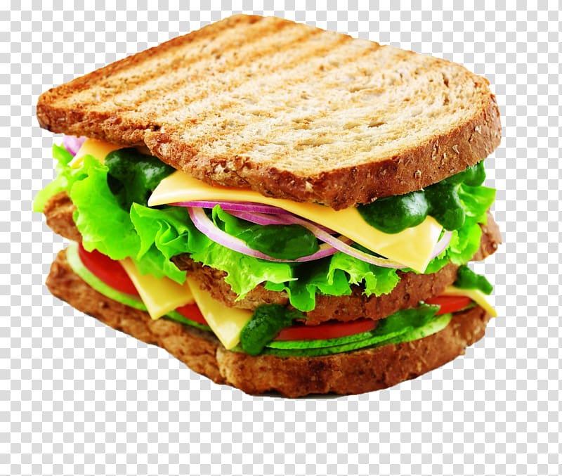 Hamburger Cheese sandwich Steak sandwich Vegetable sandwich Fast food, grilled sandwich transparent background PNG clipart