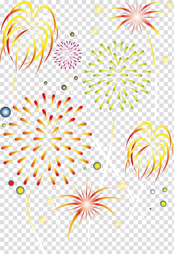assorted-color fireworks art, Chinese New Year Fireworks Lantern Public holidays in China, festive fireworks transparent background PNG clipart