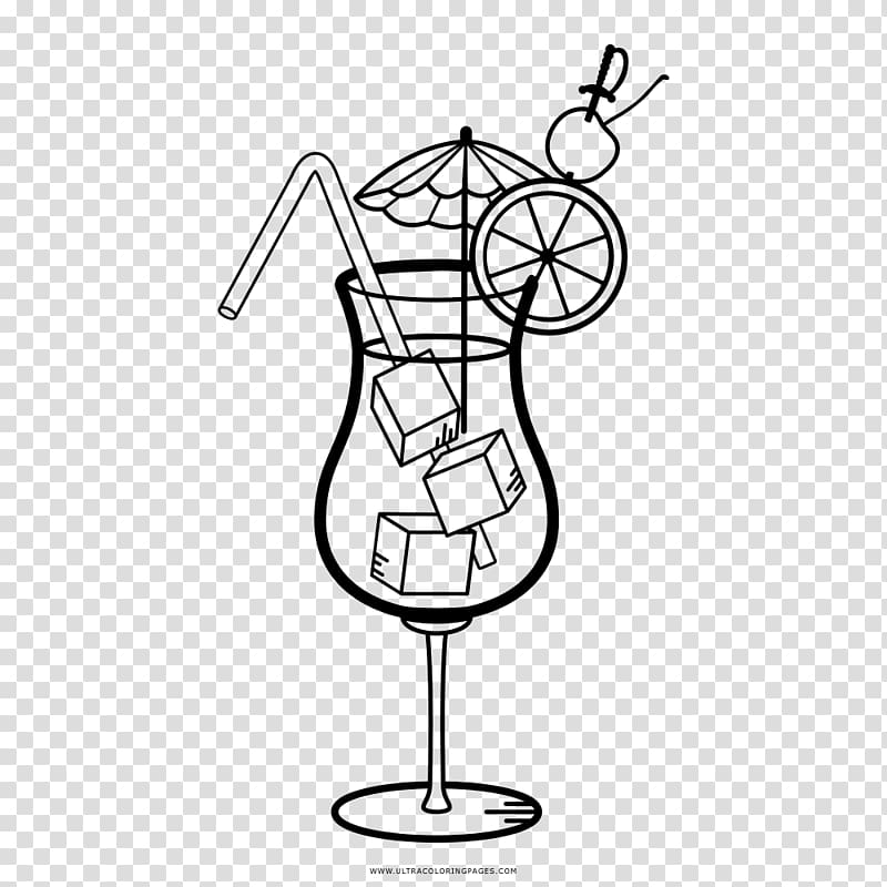 Cocktail Coloring book Drawing Daiquiri Champagne glass, tropical drinks transparent background PNG clipart