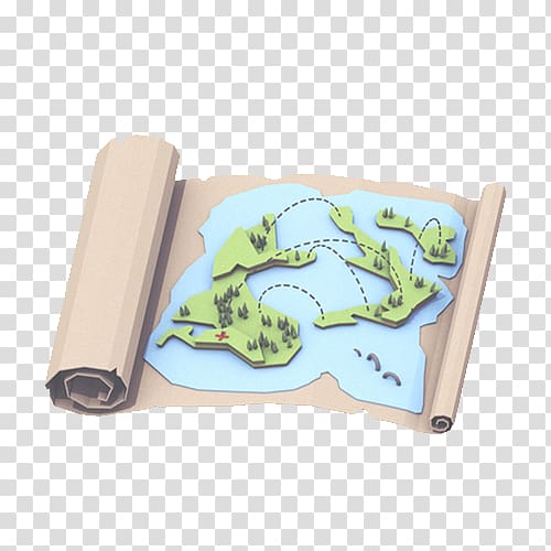 World map Low poly Treasure map Illustration, Realistic 3D map transparent background PNG clipart