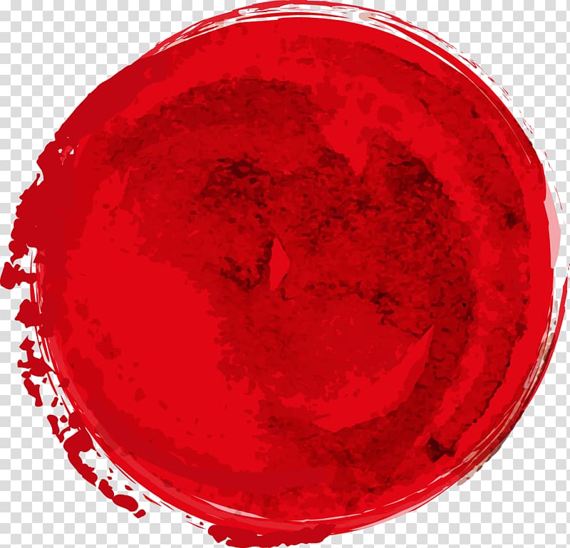 round red swatch , Japanese Cuisine Sushi Tempura Take-out, red ink drops transparent background PNG clipart