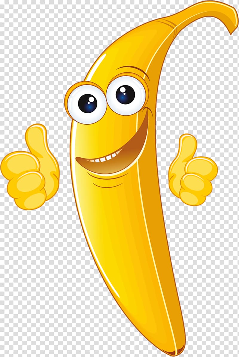 banana illustration, Banana Cartoon Animation, Smiling banana transparent background PNG clipart