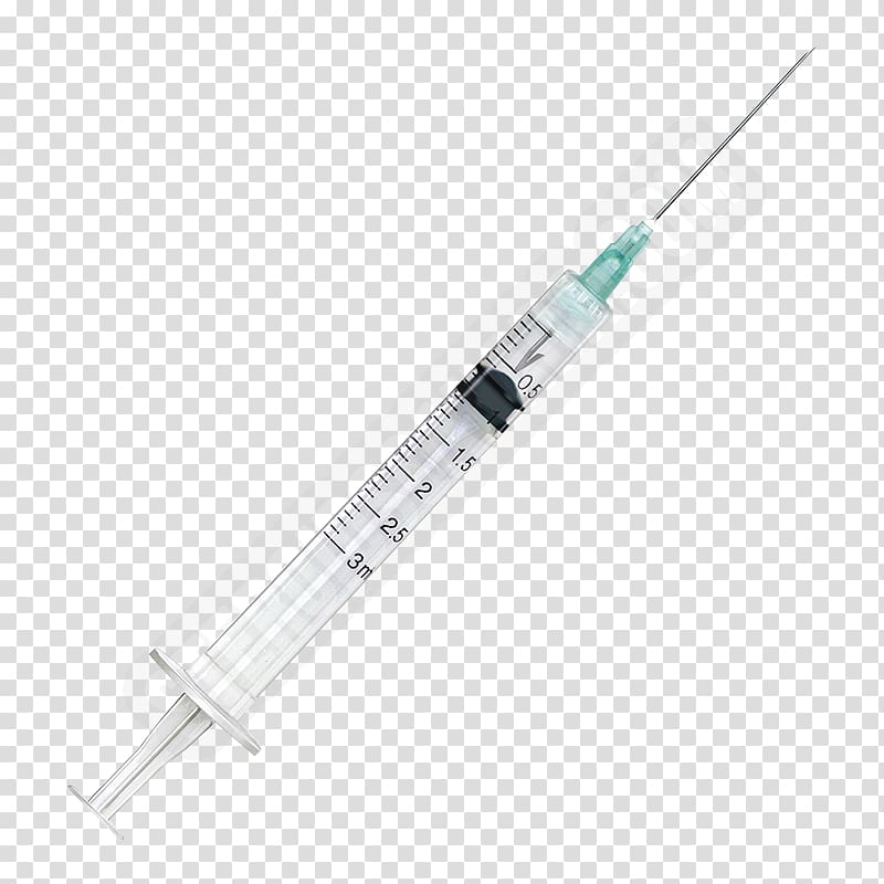 Syringe Hypodermic needle Luer taper Hand-Sewing Needles Injection, syringe transparent background PNG clipart